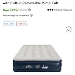 Slumberjack Grand Mesa 15" Air Mattress with Built-in Removeable Pump, Full