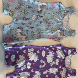 Gymnastics Leotard Unicorn purple blue girls 2T-3T