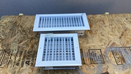 2 ac duct vents. 8 inch by 8 inch and 14 inch by 6 inches