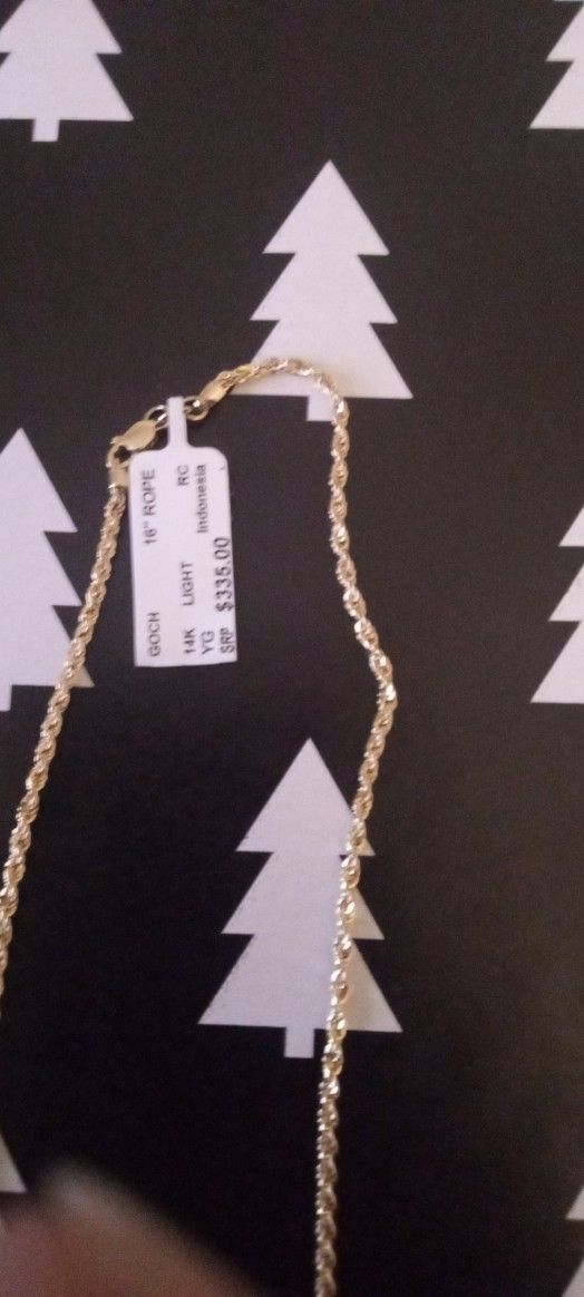16inch 14k Rope Necklace