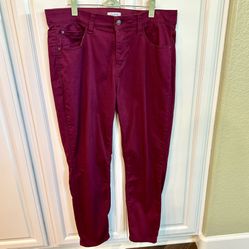 🍇 Pretty burgundy women’s stretchy pants by Curve appeal size 14/32