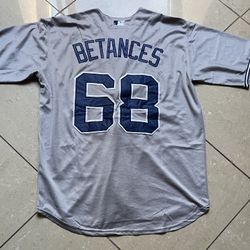 MLB New York Yankees Dellin Betances Cool Base Majestic Gray Road Jersey