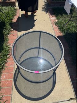 Glass coffee table
