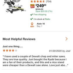 Ryobi Miter Saw 12in