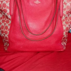 Red Coach Handbag