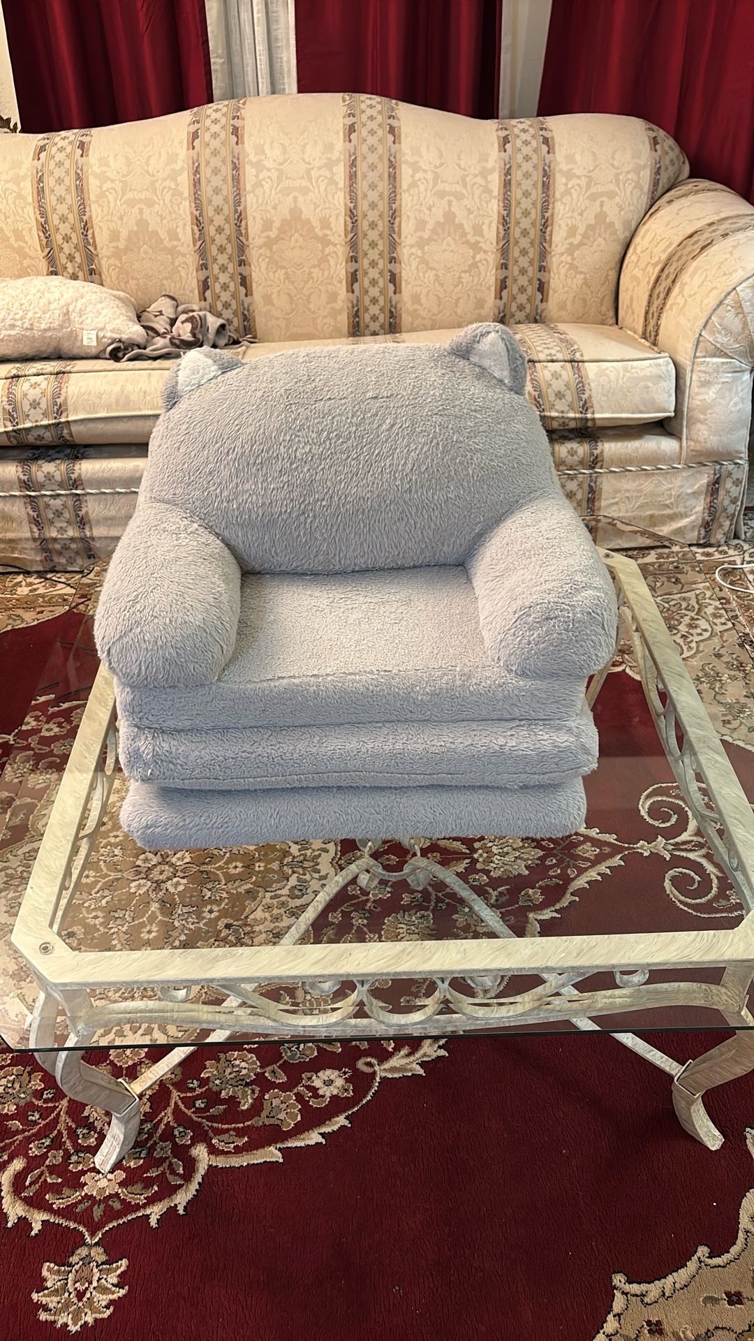 Cute Kids Foldout Plush Chair 