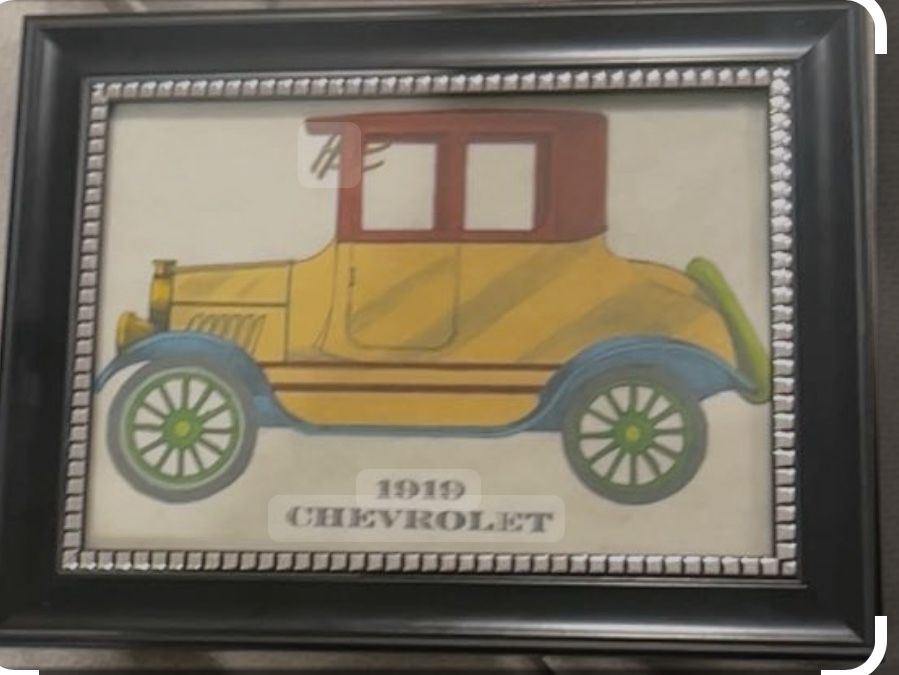Vintage Tri Chem Picture to Paint Poster Old Car Studebaker Automobile