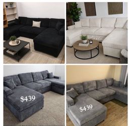 Gorgeous‼️ 2-Pc Corduroy Sectional Sofa Sets