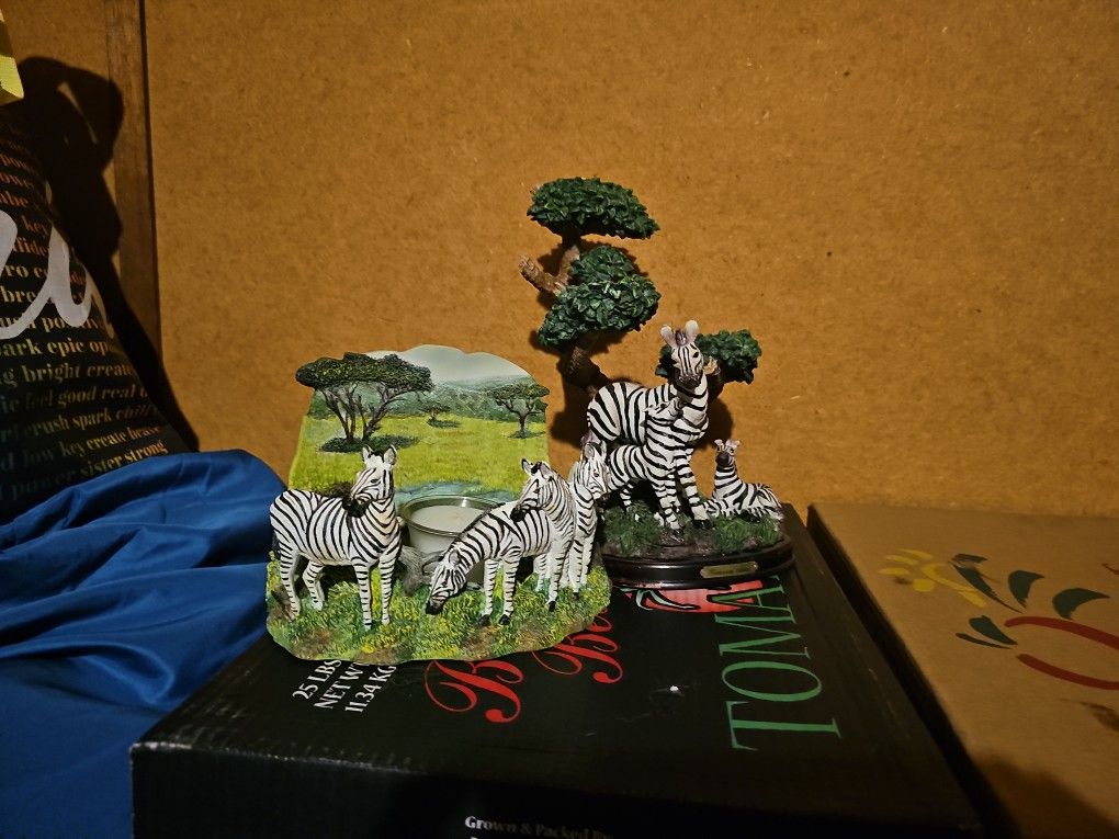 Zebra Candle Holders
