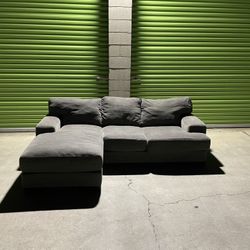 *Free Delivery* Gray Living Spaces Reversible Chaise Sectional Couch Sofa