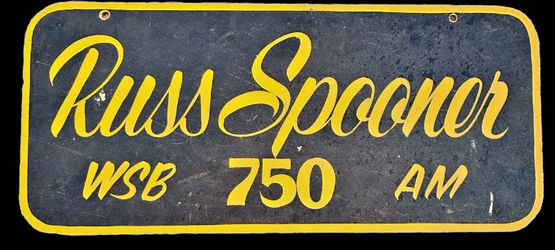 Own a Piece of Atlanta Radio History: Russ Spooner WSB 750 AM Studio Name Plate