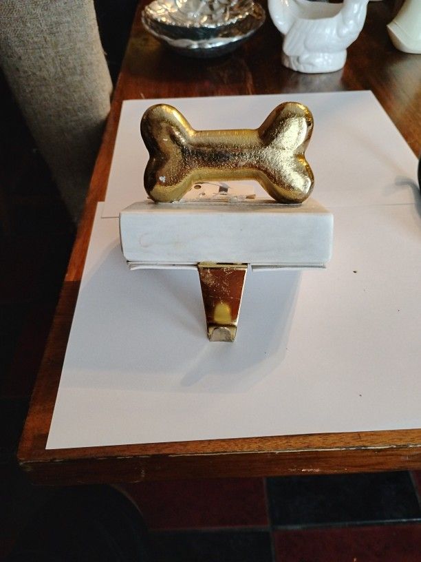 Handmade With Love Dog Bone Christmas Stocking Holder 