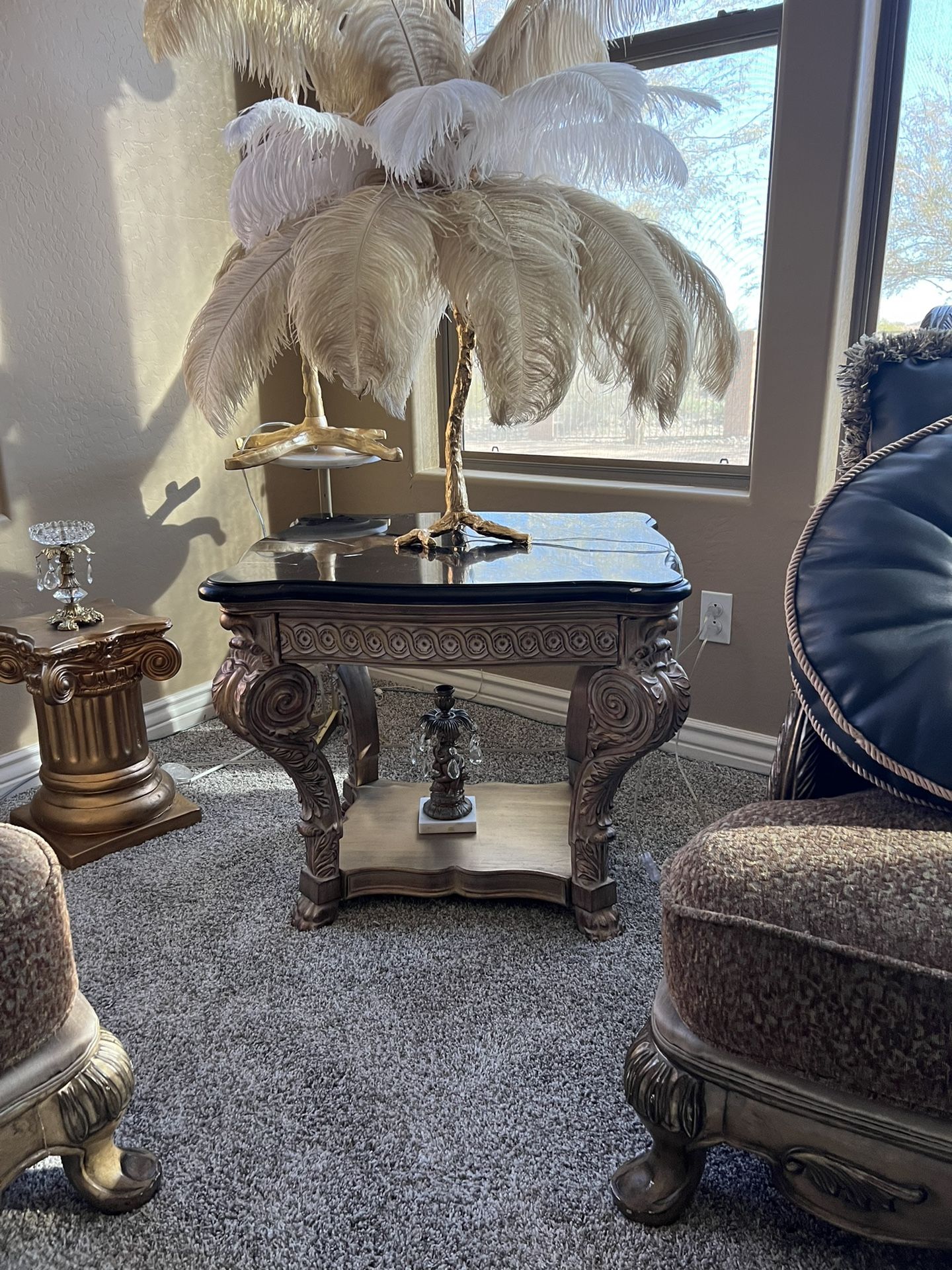 BEAUTIFUL VICTORIAN LIVING ROOM SET 3 PIECES SOFA/LOVE/AND CHAIR AND 3