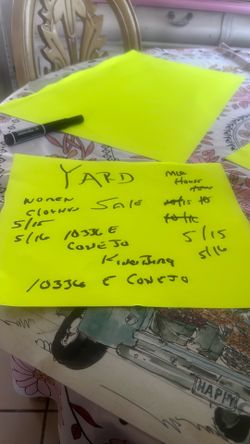 Yard sale