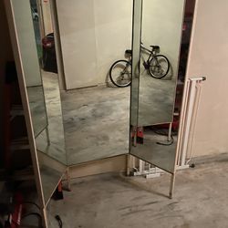 Vintage Trifold Mirror 