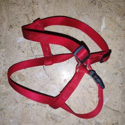 Used Red Medium Size Dog Harness 