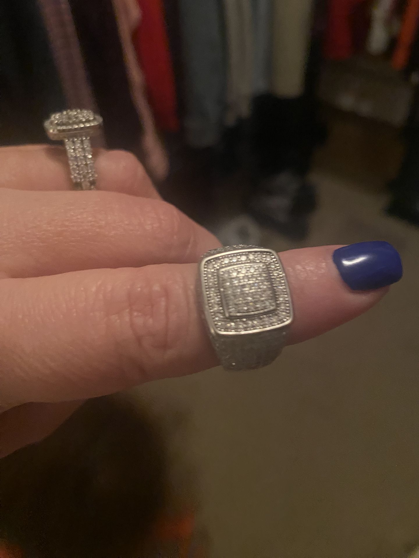MAN AND WOMEN ENGAGEMENT RINGS STERLING SILVER $150 For Both
