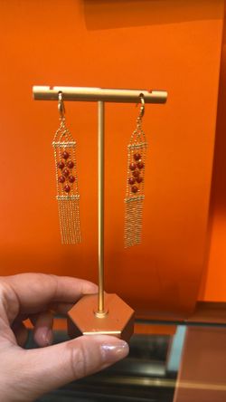 18k Gold &coarl Earrings