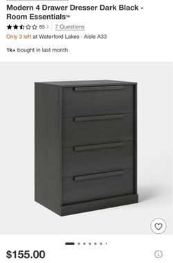 Room Essentials Modern 4 Drawer Dresser