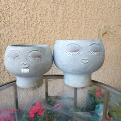 CLEARANCE SALES "Concrete Planters $12 & $18