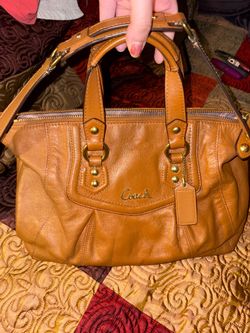 Coach Tan Leather Satchel Handbag