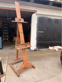 Large solid oak easel