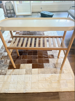 IKEA bamboo plant stand / console table with shelf