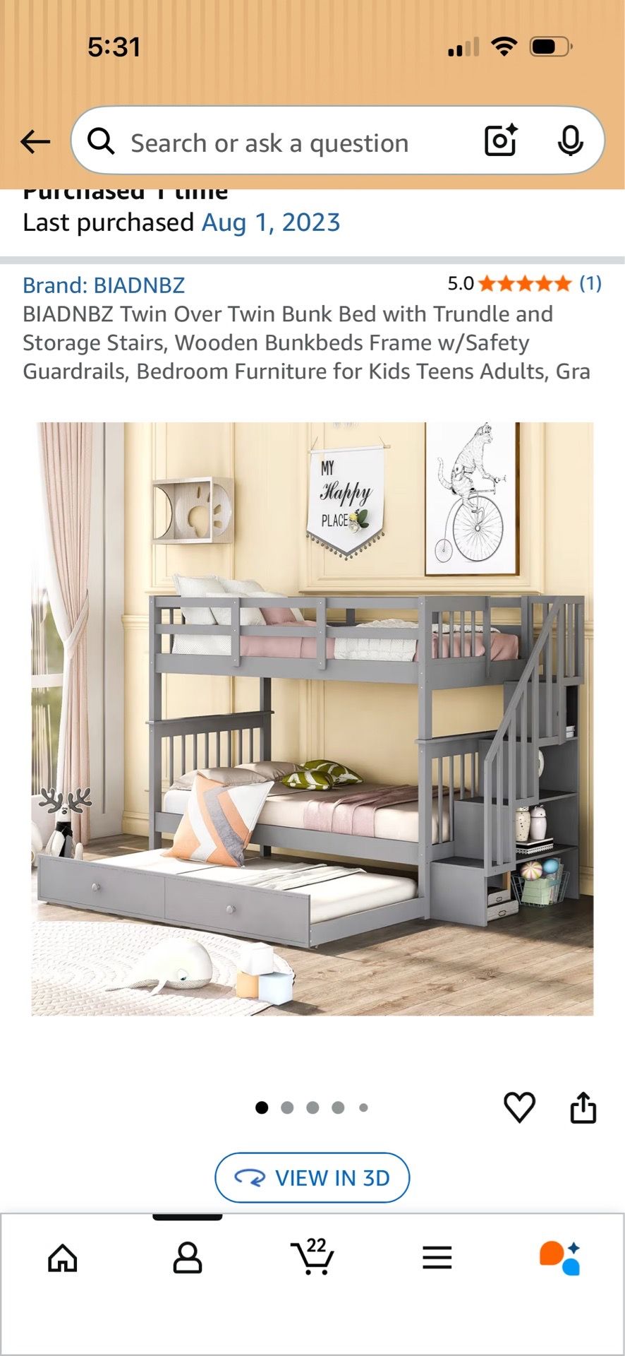 Twin or twin bunk bed with trundle