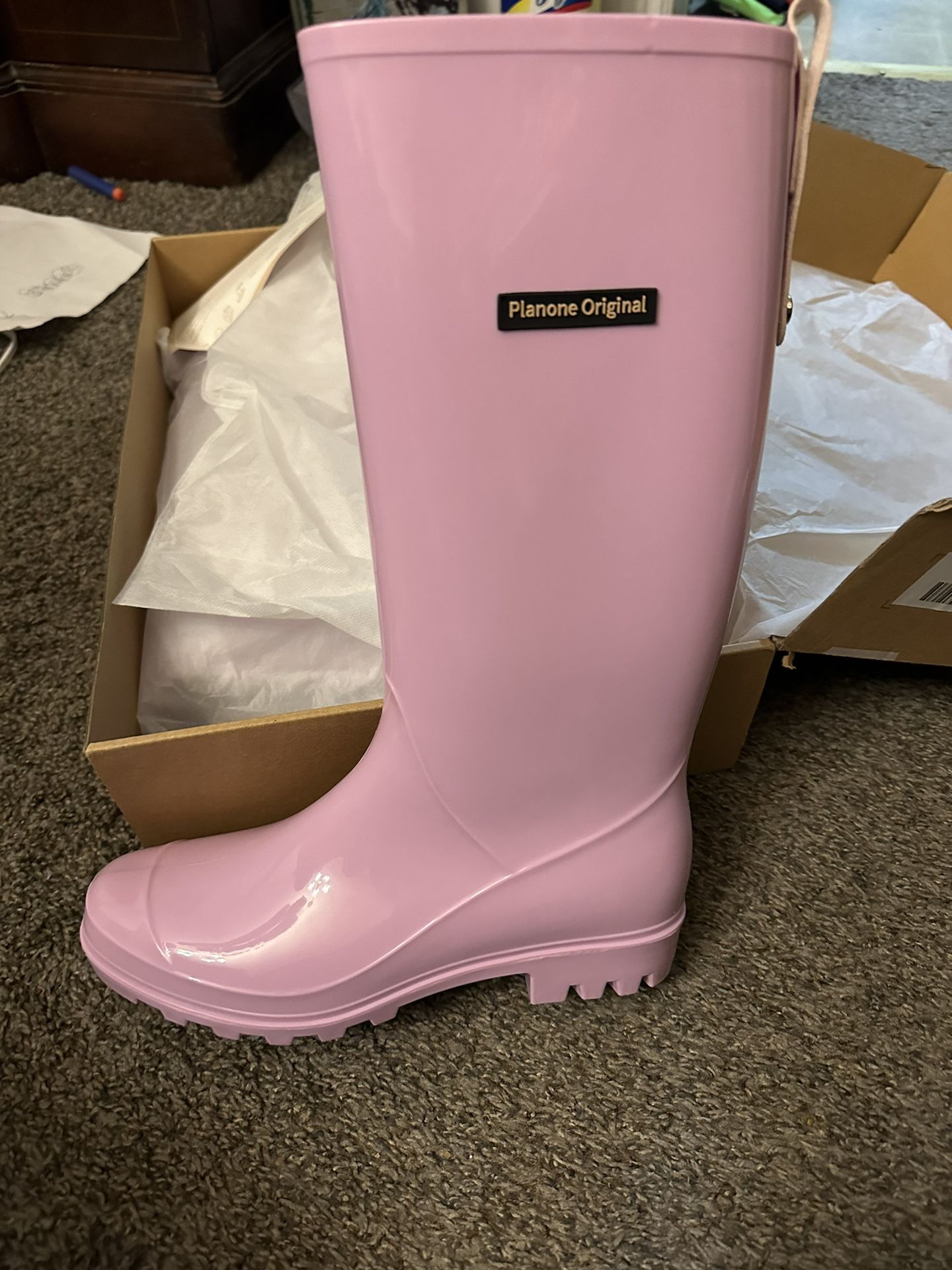 Lavender Rain Boots Size 7
