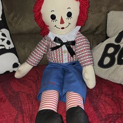 Raggedy Andy Doll Large 30 Inches Cloth Doll