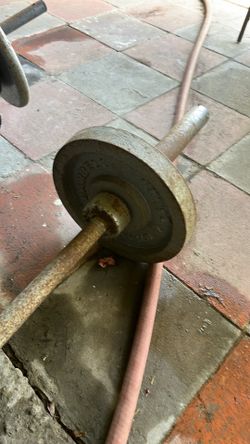 7 foot barbell 2in (25lb weights on each side)