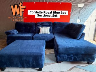 Cordelle Collection 2pc Sectional with Ottoman Set