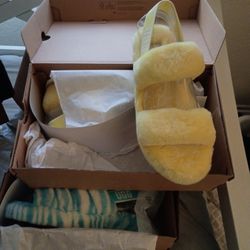 Lemon Ugg Slides