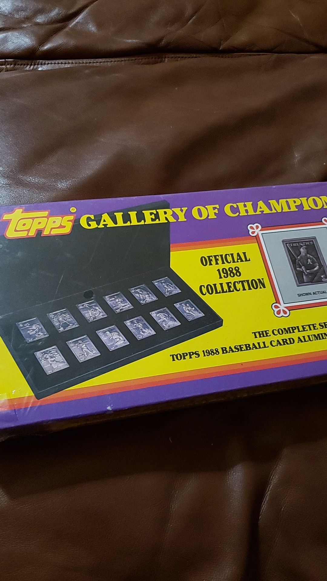 Collectible Topps Gallery of Champions Aluminum Card Set, New Sealed