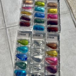 RARE Vintage IKEA LYRISK Glass Chandelier Crystals – Multicolor Lot of 6 Packs – New Old Stock