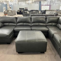 Aberton Gray LAF And RAF Oversized Sectional  & Couch Sofa 