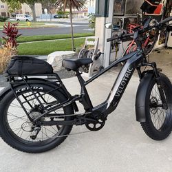 Tow hitch fat tire e bike carrier rack with ramp up to 200 lbs