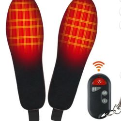 NEW METASONO Rechargeable Large Heated Insoles Electric Foot Warmers w/ Remote