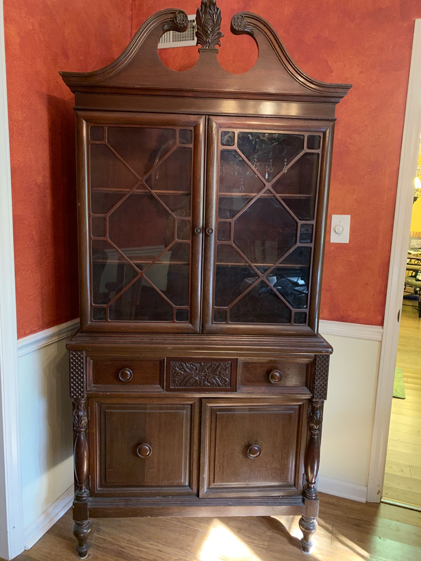 Antique Finch China Cabinet