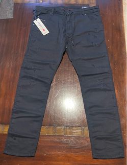 Diesel JoggJeans Krooley Black Dark Wash Tapered Drawstring 5-Pocket Jeans