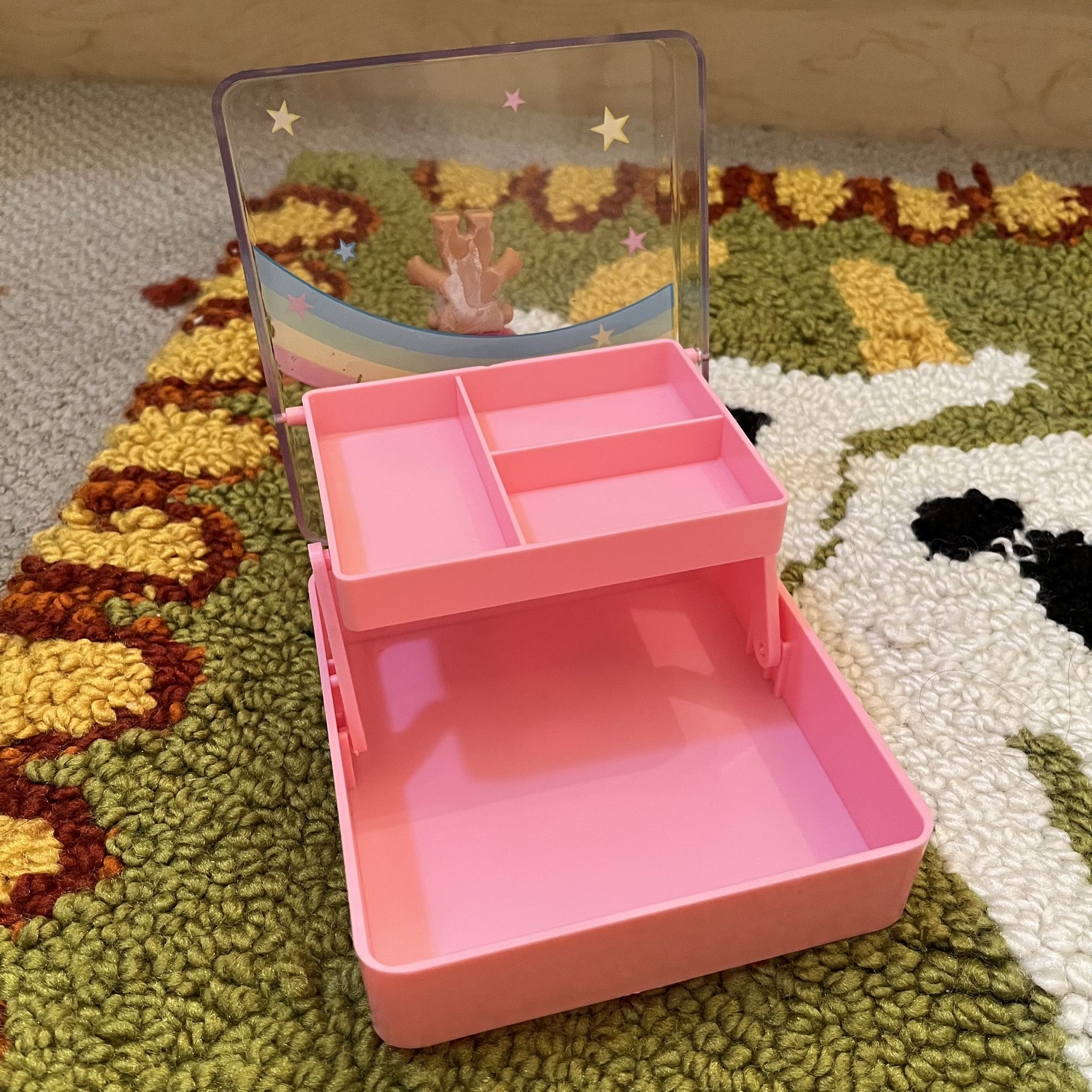 Vintage Troll Doll Travel Jewelry Box Caboodle (1990s Toy Russ Berrie)