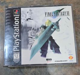 Final Fantasy VII (PlayStation 1, 1997) Black Label - 3 Discs & Case, NO Manual