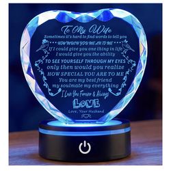 Gifts for Wife, with Colorful LED Base