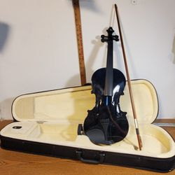4/4 23.5" Metallic Violin Black Unbranded
