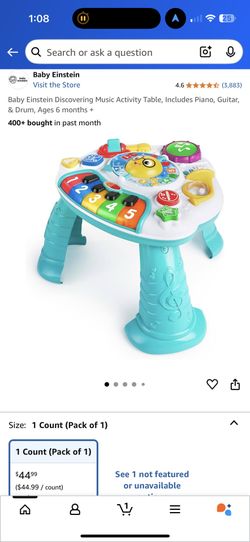 New Baby Einstein Discovery Music Activity Table