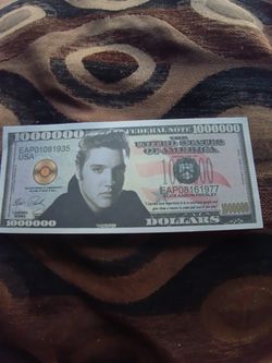 Elvis Presley Million Dollar Bill
