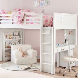 Pottery barn loft Bed And Mattress -$500