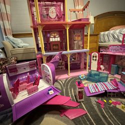 HUGE Barbie Doll House Lot
