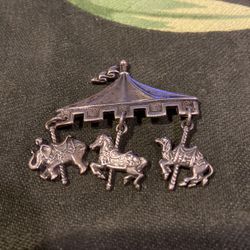 Sterling Silver Carousel Pin