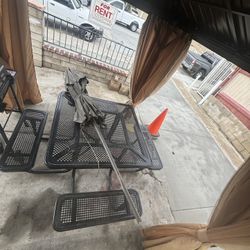 Patio Outdoor Metal Picnic Table